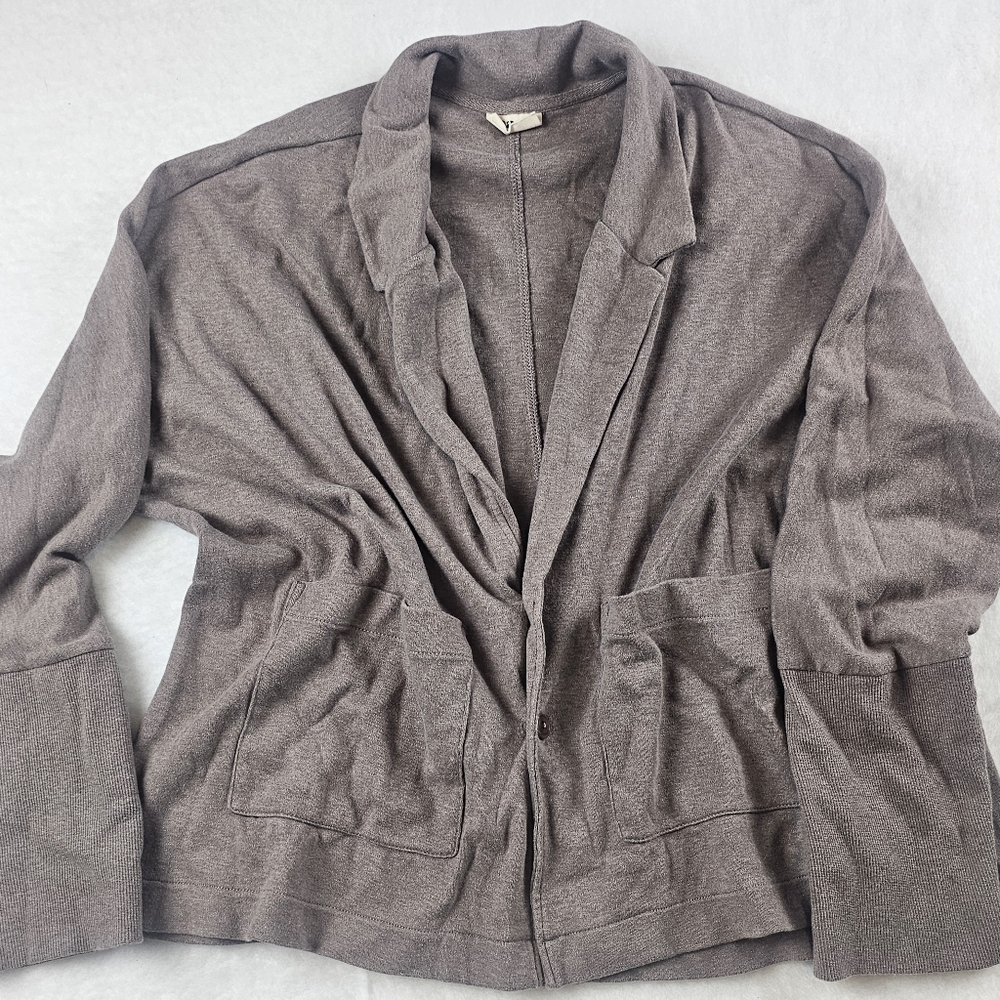 Pact Airplane Relaxed Blazer Brown  Organic Cotton Travel Medium‎ Work Office